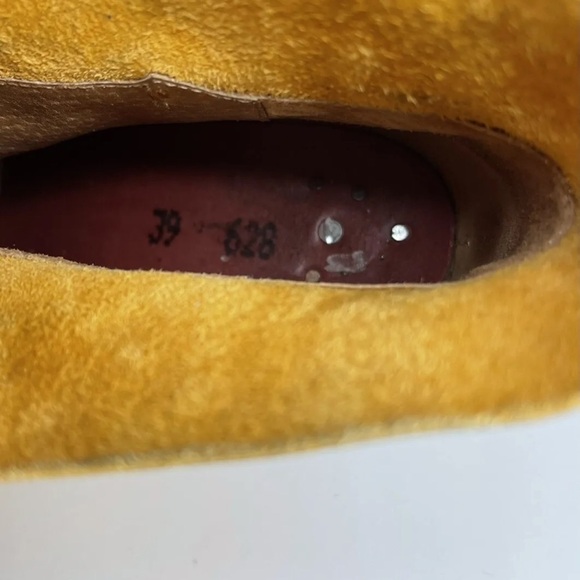 Shabbies Amsterdam Womens 39 US 8.5 Ankle Boots Cognac Tan Booties Leather 3" H - Picture 10 of 12